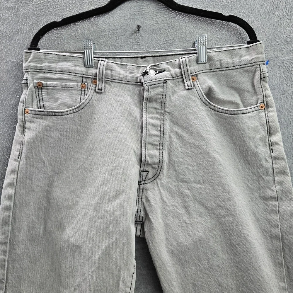 VINTAGE‎ Levi's 501 93 Men Jeans 33X32 Gray Denim Straight Leg Button 30